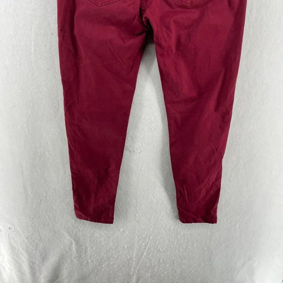 Banana Republic Skinny Pants Womens Sz 28 Burgundy Regular Mid-Rise Slim Stretch - Picture 9 of 12